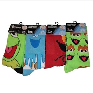Sesame Street Crew Socks Set of 4